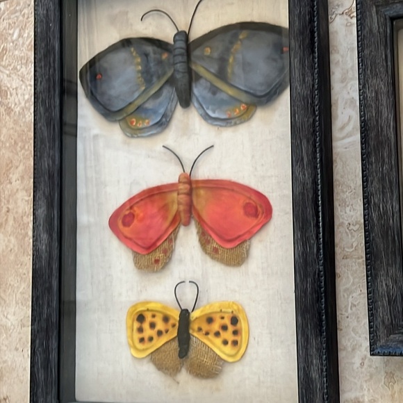 Framed Butterfly Wall Art Set - Picture 3 of 7